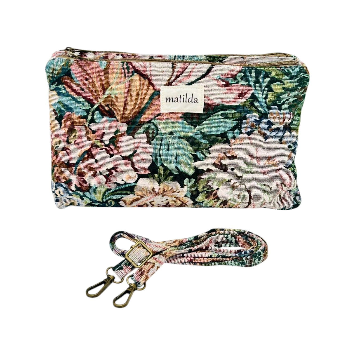 Bolso bandolera doble flores