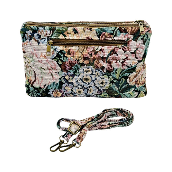 Bolso bandolera doble flores