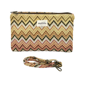 Bolso bandolera doble zigzag amarillo