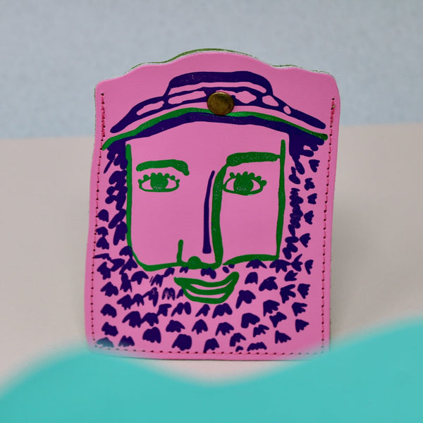 Cartera tarjetero Evaristo rosa