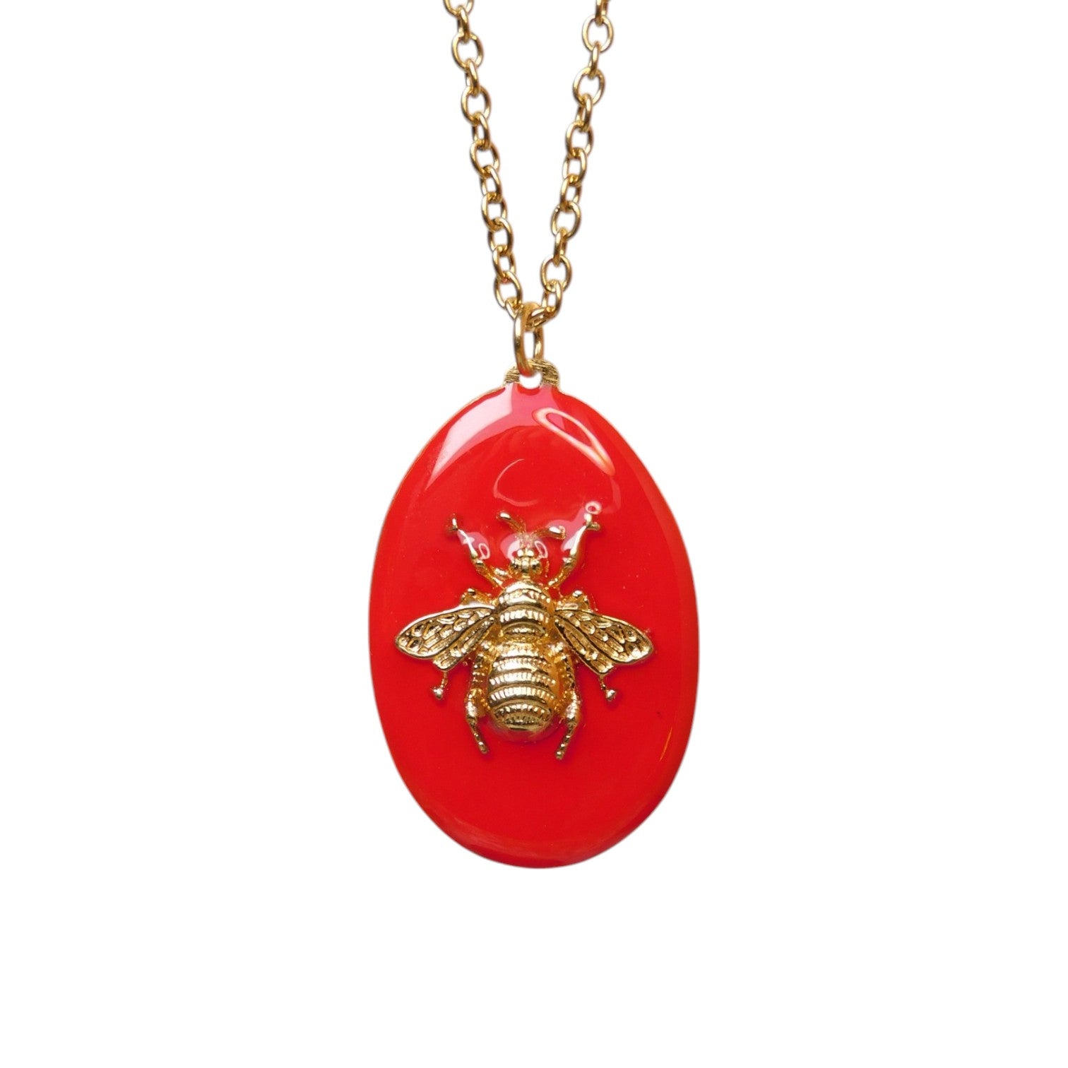 Colgante abeja rojo