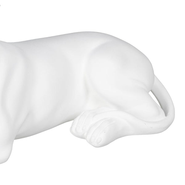 Figura galgo blanco tumbado