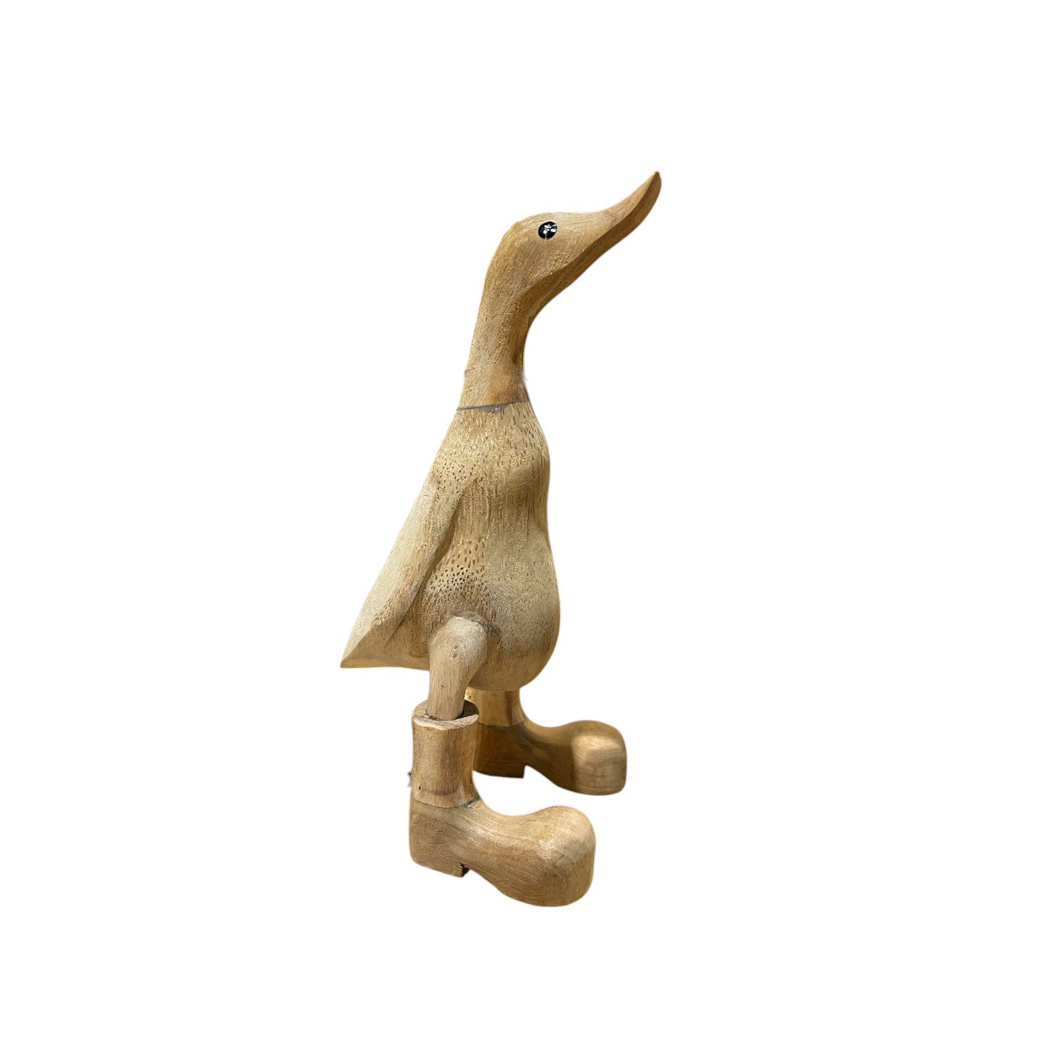 Figura pato madera con botas